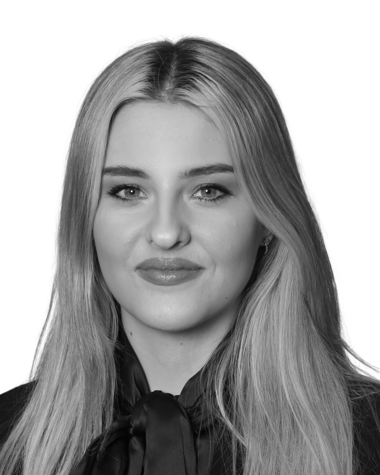 a black and white photo of consultant Eleanor Middleton