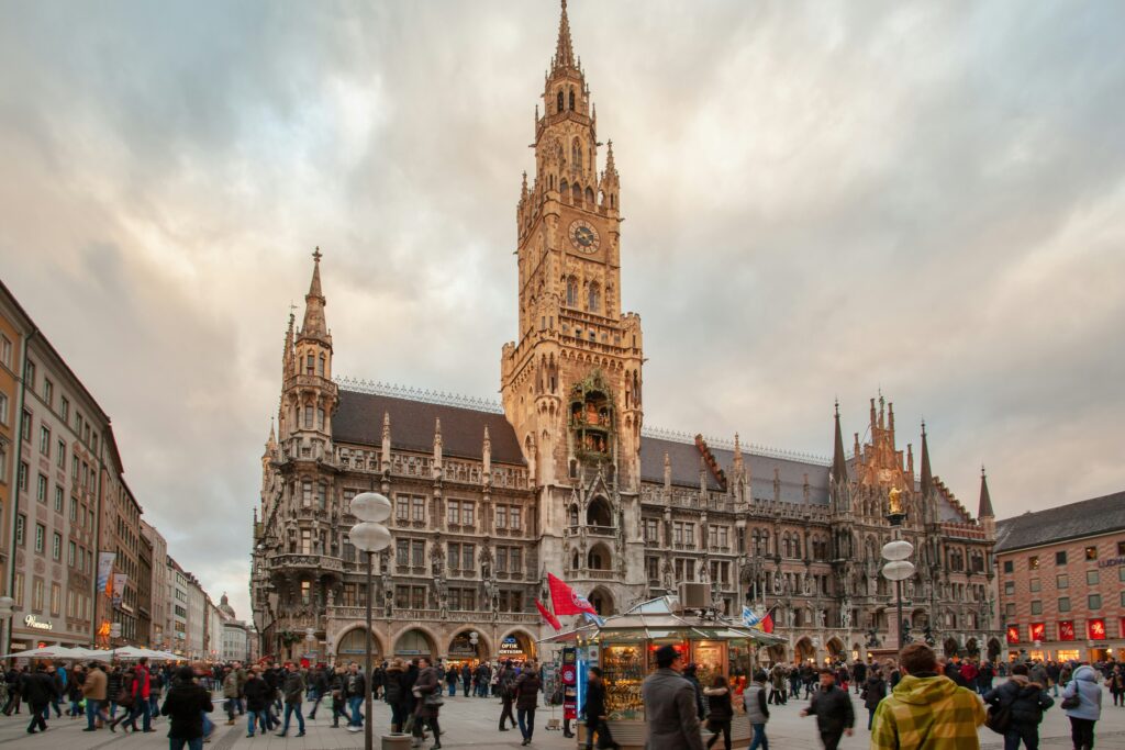 a photo of Marienplatz in Munich, Germany