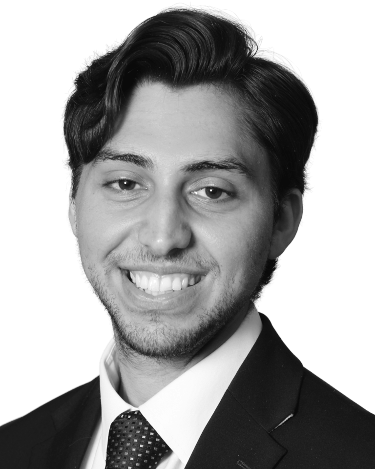 a black and white portrait photgraph of ben aboutorabi